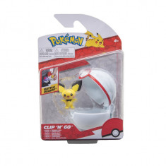 Figurine Clip&amp;#039; N&amp;#039; Go, Pokemon, Pichu &amp;amp; Premier Ball foto