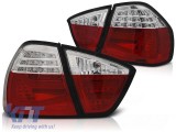 Set de stopuri LED de tuning potrivit pentru BMW Seria 3 E90 03.2005-08.2008 rosu/alb, stanga si dreapta Performance AutoTuning
