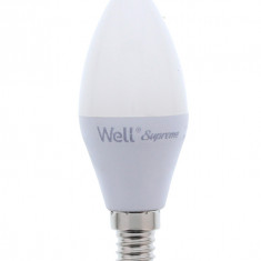 Bec LED tip lumanare E14 7W 230V lumina calda, Well