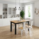 VidaXL Masă de dining EKAI Negru 112 x 70 x 76,5 cm Lemn masiv de pin 42037007