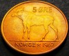 Moneda 5 ORE - NORVEGIA, anul 1967 *cod 540 A, Europa