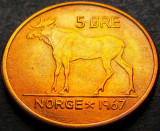 Cumpara ieftin Moneda 5 ORE - NORVEGIA, anul 1967 *cod 540 A, Europa