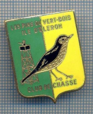 AX 910 INSIGNA -VANATOARE SI PESCUIT -CLUB DE CHASSE -PENTRU COLECTIONARI foto