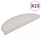 vidaXL Covoraș scări autoadeziv 15 buc platină 65x21x4 cm aspect sisal 326870