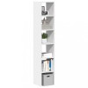 Gossi biblioteci 2 buc, stivuibile, alb, 30x30x80 cm, lemn prelucrat