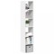 Gossi biblioteci 2 buc, stivuibile, alb, 30x30x80 cm, lemn prelucrat