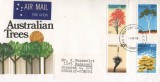 Australia 1978 - copaci, serie pe FDC circulata