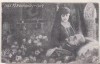 Bnk cp Regina Maria la catafalcul Regelui Ferdinand - 1927 - uzata