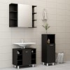 VidaXL Set mobilier de baie, 3 piese, negru, lemn prelucrat 3056944