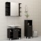 vidaXL Set mobilier de baie, 3 piese, negru, lemn prelucrat 3056944