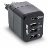 Incarcator priza 1 x USB type C PD QC4 + 3 x USB-A 45W, InLine IL31512S