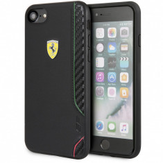 Husa TPU Ferrari On Track pentru Apple iPhone 7 / Apple iPhone 8 / Apple iPhone SE (2020), Neagra FESITHCI8BK foto