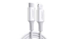Ugreen Cablu de date și &icirc;ncărcare USB tip C - Lightning iPhone iPad MacBook MFI 1m 3A 18W - Alb (10493)