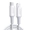 Ugreen Cablu de date și &icirc;ncărcare USB tip C - Lightning iPhone iPad MacBook MFI 1m 3A 18W - Alb (10493)
