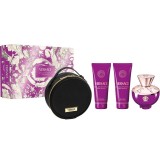 Versace Dylan Purple Set cadou pentru femei EDP 100 ml + 100 ml gel de duș + 100 ml loțiune de corp + geantă de transport