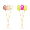 Set 12 Oua Decor Paste, 6 Modele, 4cm, Lemn Plastic, Best CarHome - Ornamente Festive Casa, Aranjamente Florale, Cadouri
