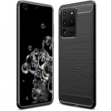 Husa TPU Forcell Carbon pentru Samsung Galaxy S20 Ultra G988 / Samsung Galaxy S20 Ultra 5G G988, Neagra