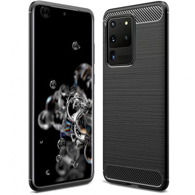 Husa TPU Forcell Carbon pentru Samsung Galaxy S20 Ultra G988 / Samsung Galaxy S20 Ultra 5G G988, Neagra foto