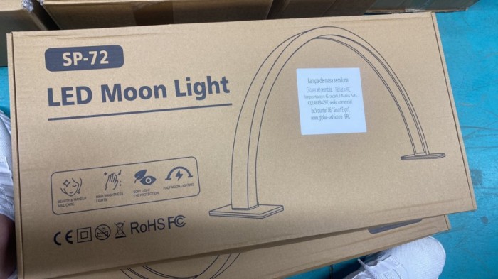 Lampă de masă, Led Moon Light SP-72, Semicirculară, culoare albă