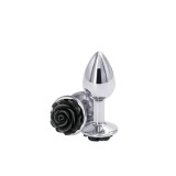 Rear Assets - Dop Anal din Aluminiu cu Model Trandafir, 7,6 cm