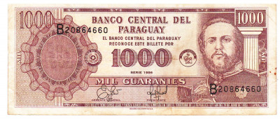 Paraguay 1000 1 000 Guaranies 1998 Seria 20864660 foto