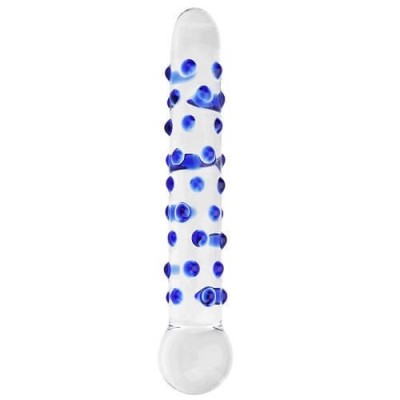 Dildouri de sticla - Loving Joy Spectrum Dildo cu Noduli din Sticla foto