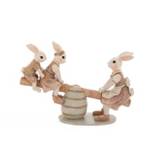 Figurina Bunnies on a Swing 20 cm x 7 cm x 13 cm