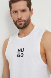 Cumpara ieftin HUGO tricou din bumbac bărbați, culoarea alb 50510189