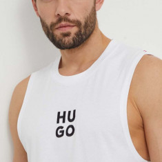 HUGO tricou din bumbac bărbați, culoarea alb 50510189