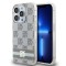 Husa iPhone 15 Pro - DKNY IML Checkered Mono Pattern &amp; Printed Stripes MagSafe (DKHMP15LHCPTSE) - Beige