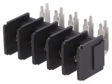 Regletă Conexiuni PCB 90&deg; 11mm 5 Piste 4mm2