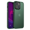 Husa cu protectie la camere si finisaj mat compatibil apple iphone 15, smoked, verde