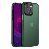 Husa cu protectie la camere si finisaj mat compatibil apple iphone 14 pro, smoked, verde