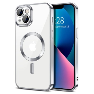 Husa pentru iPhone 13 - Techsuit Luxury Crystal MagSafe - Silver foto