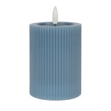 Cumpara ieftin Lumanare ceara albastra cu led &Oslash; 8x13 cm