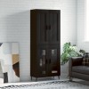 Gossi dulap inalt, negru, 69,5x34x180 cm, lemn compozit