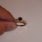 INEL AUR ALB 18K + Diamant negru = 0.90ct - Anglia - Marime mare = 64 - 5.2g. !
