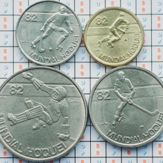 set 4 monede Portugalia 1, 2.5, 5, 25 Escudos 1982 Roller Hockey - A030
