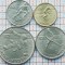 set 4 monede Portugalia 1, 2.5, 5, 25 Escudos 1982 Roller Hockey - A030