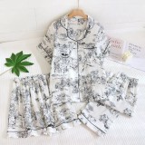 Cumpara ieftin Pijama dama "Minimal Dream" din trei piese, PJ033, Gri