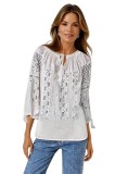 Bluza dama tip ie R256 alb/argintiu , marimea 2XL, Casual, Bumbac