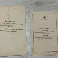 Programul concertului cavalerilor decorati cu Ordinul Mihai Viteazul 1930 + 1931