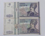 bancnote 5000 lei 1992 serie 820726 si 1993 serie 964710 - 80 lei