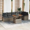 VidaXL Set de canapele pentru grădină 7 pcs Gri 100 x 55 x 73 cm 3349341