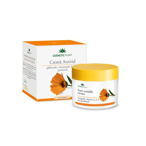 Cremă antirid cu Gălbenele &amp; Pantenol, 50ml, Cosmetic Plant