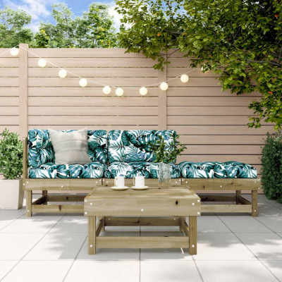 vidaXL Set mobilier relaxare de grădină, 4 piese, lemn de pin tratat foto