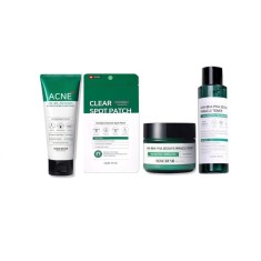 Set pentru ten acneic cu AHA, BHA si PHA 30 Days Miracle, Toner 50 ml + Spuma curatare 100 ml + Crem
