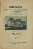C9698N Anuarul Liceului C Diaconovici Loga din Timișoara, anul școlar 1920-1921, publicat de Silviu Bejan, director, 1921, Timișoara