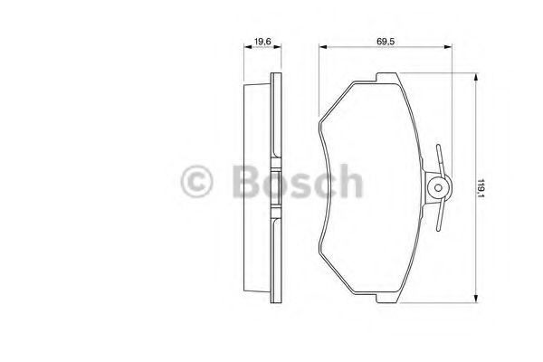 Set placute frana,frana disc AUDI A4 (8D2, B5) (1994 - 2001) BOSCH 0 986 460 944
