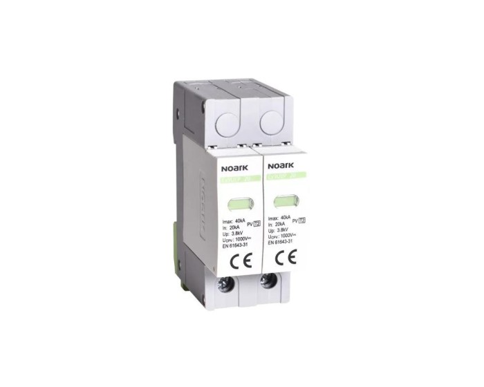 Descarcator T2 2P 750V 20kA fara semnalizare Noark 112902